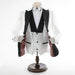 Men's White Floral 3-Piece Tuxedo Vest