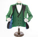 Men's Green Glitter 3-Piece Tuxedo Vest
