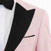 Men's Salmon Pink Glitter 3-Piece Tuxedo Peak Lapel