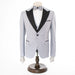 Dante | Silver Glitter 3-Piece Tailored-Fit Tuxedo