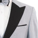 Men's Gray Glitter 3-Piece Tuxedo Peak Lapel