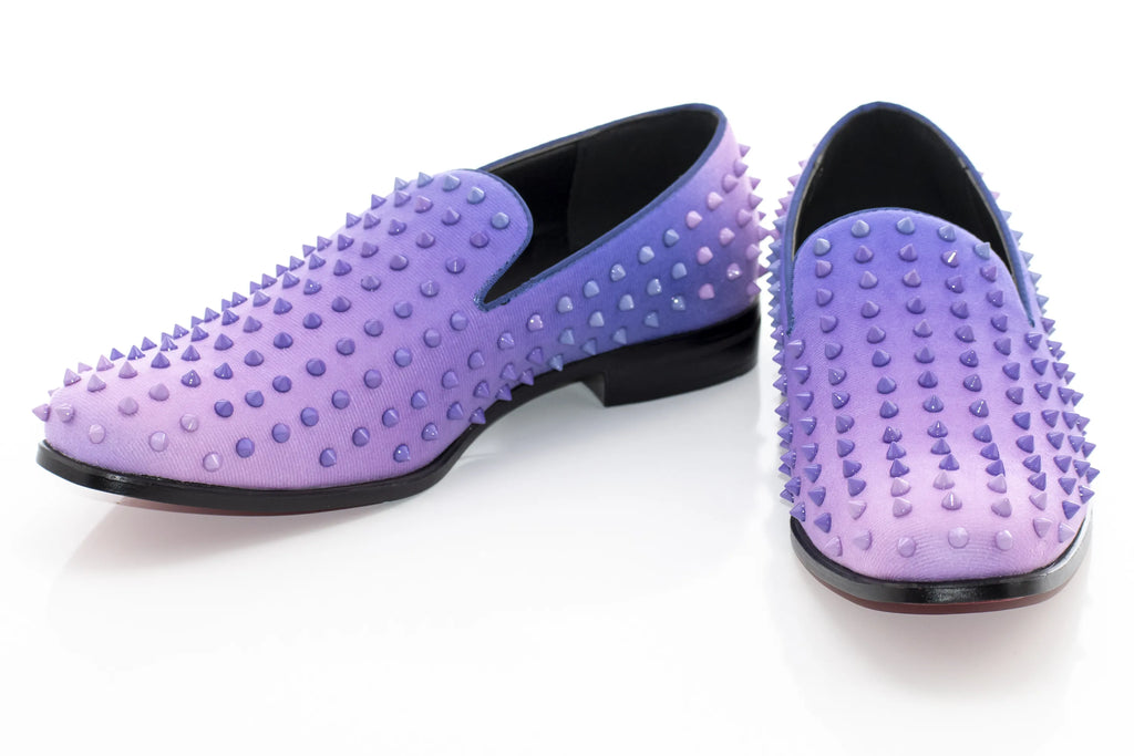 Purple spike best sale dress shoes