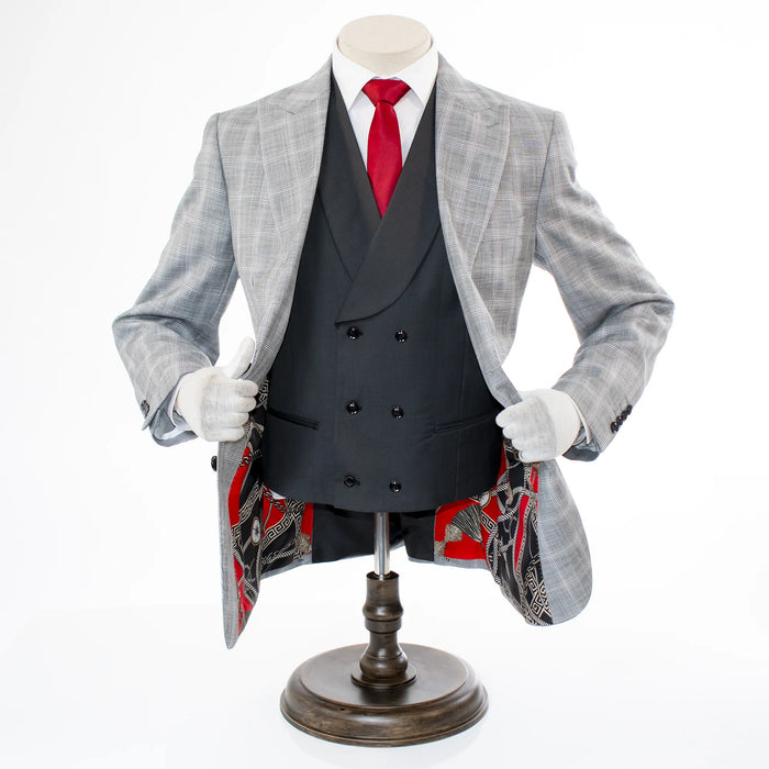 Gray Glen Check 3-Piece Modern-Fit Suit