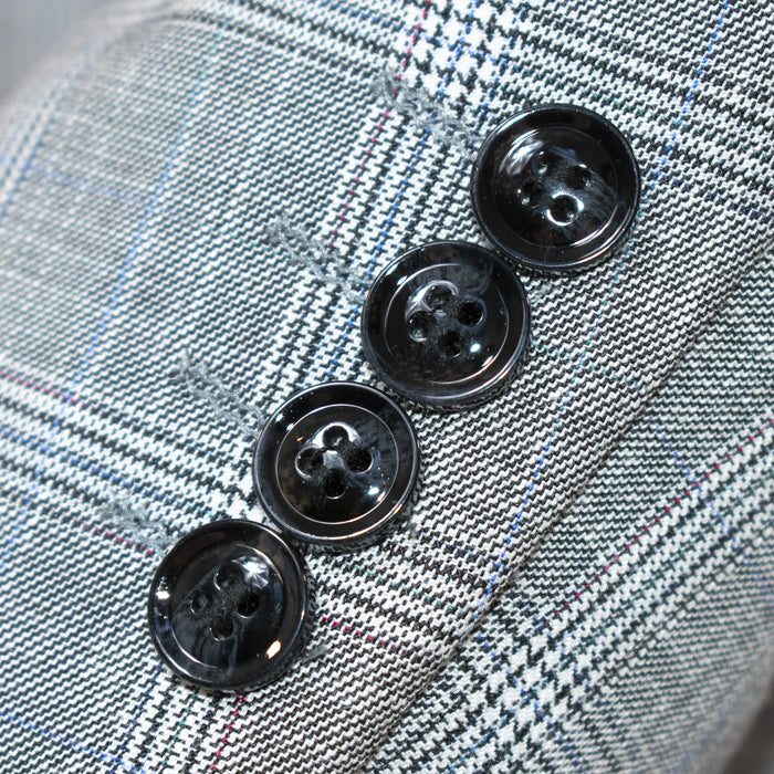 Gray Glen Check 3-Piece Modern-Fit Suit