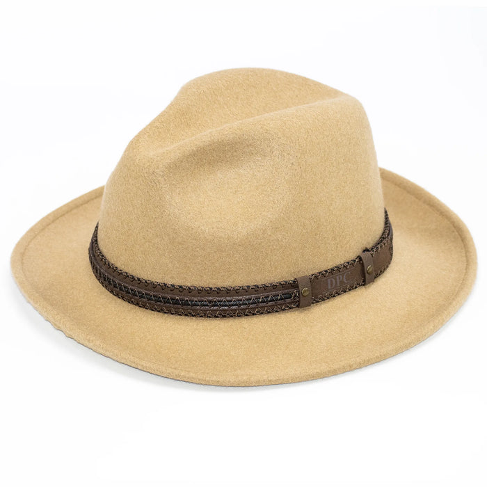 Camel Safari Hat with Leather Band