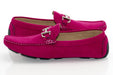 Men's Fuchsia Suede Leather Moccasin Loafer