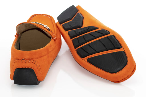 Men's Orange Suede Leather Dress Loafer