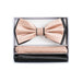 Men's Rose Gold And Black Bow-Tie And Hankies
