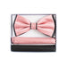 Men's Dusty Rose And Black Bow-Tie And Hankies